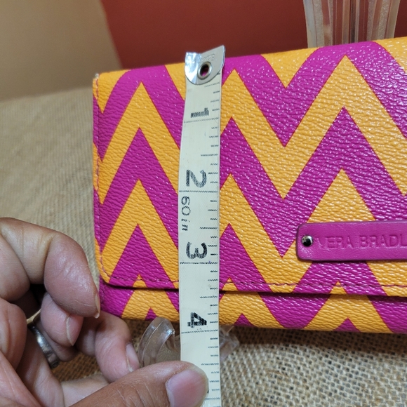 Vera Bradley ZIGGY ZAGS  Colorful Large Trifold WALLET - Picture 10 of 12
